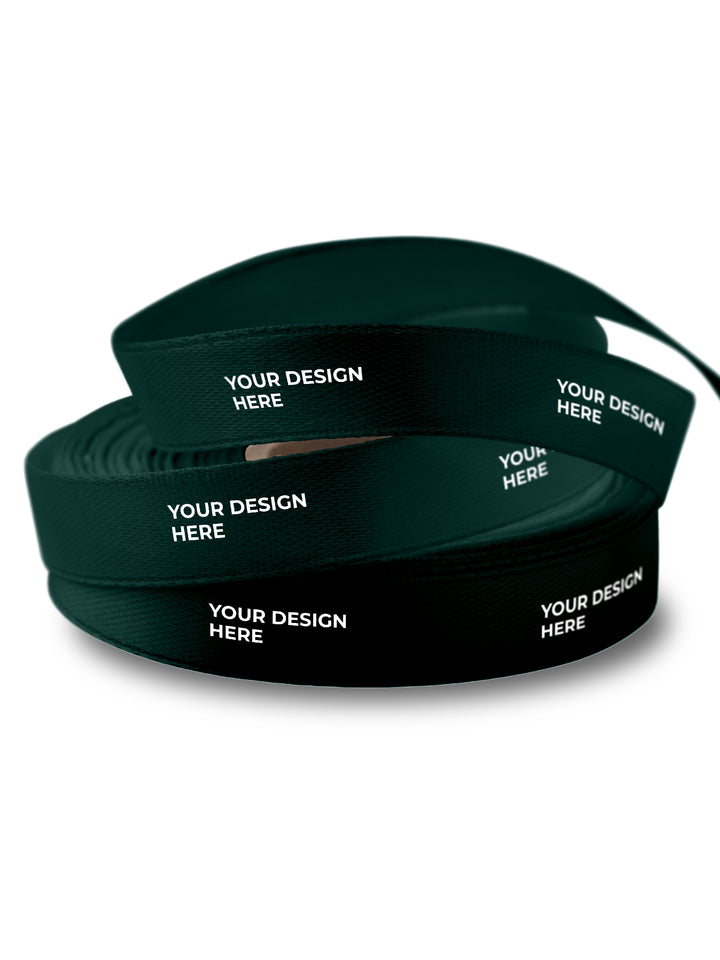 CUSTOM COMPOSTABLE RIBBON. MOQ 2 ROLLS. W: 16mm X 100 Y