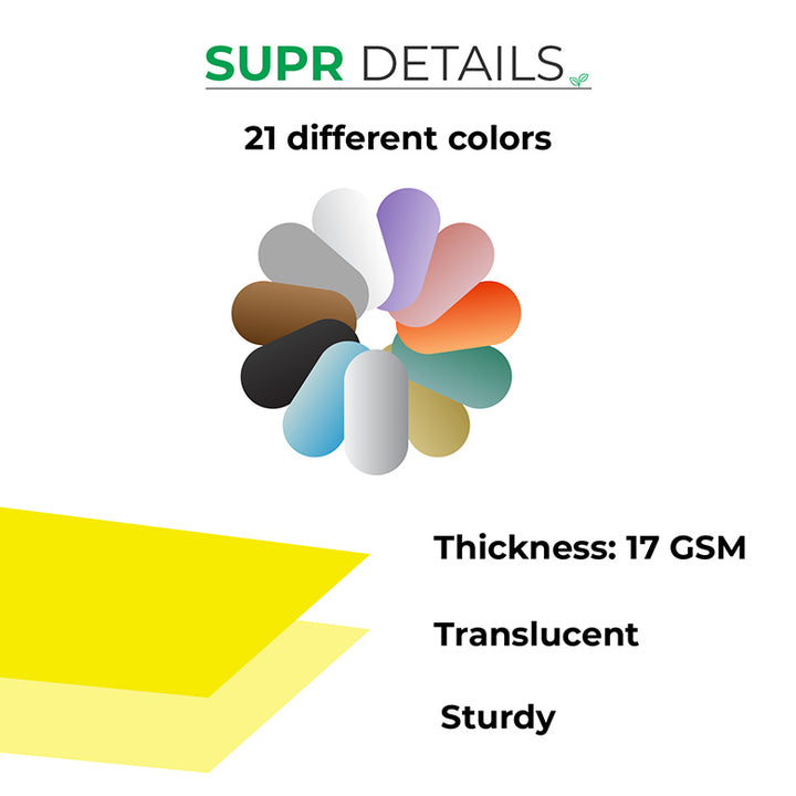 Yellow Tissue Wrapping Paper for Sustainable Packaging- MOQ 100 sheets