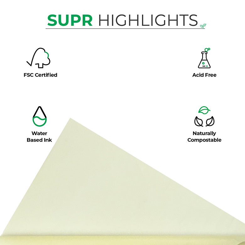 Tissue Paper (Cream). Acid Free & FSC Certified. MOQ: 100 Wrapping Paper