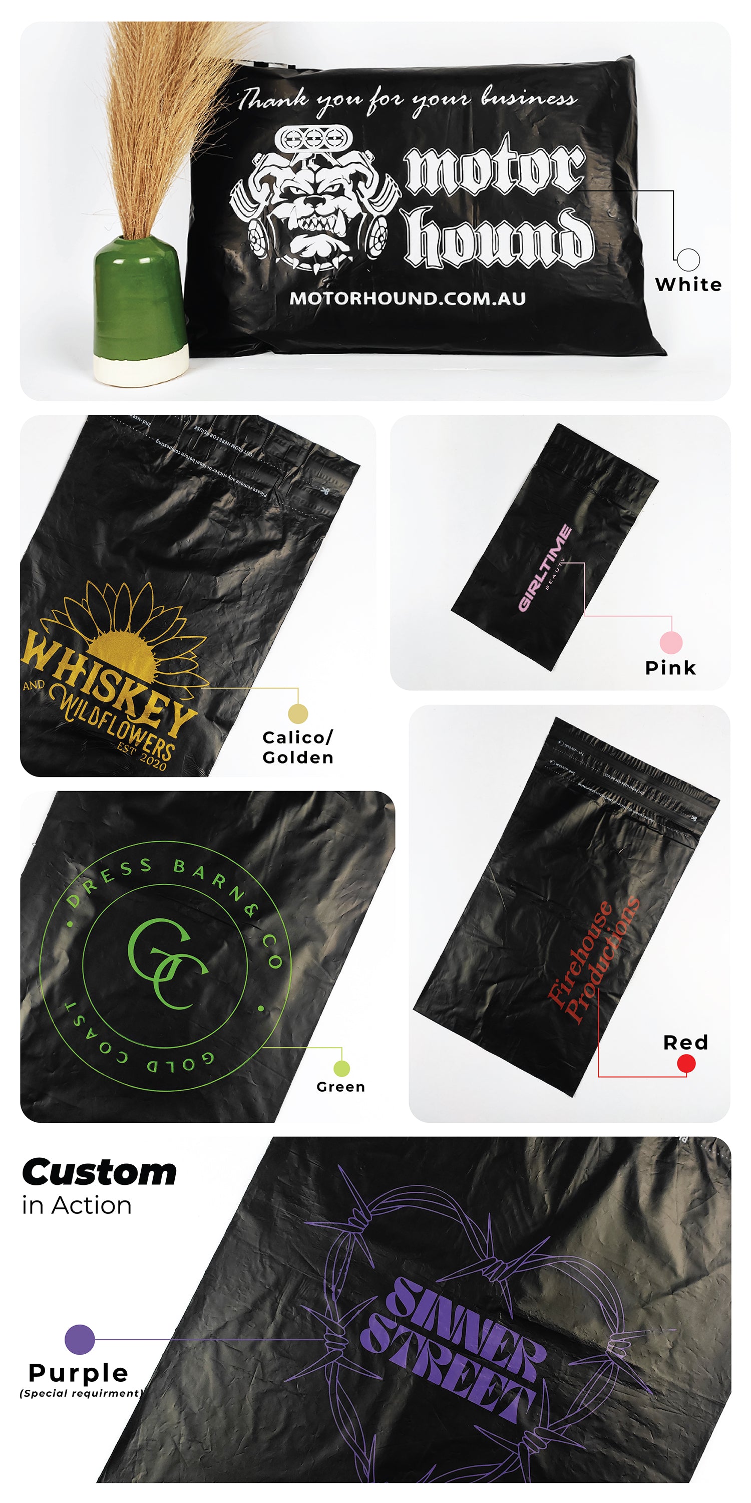 custom mailers poly bags satchel eco-friendly sustainable packaging biodegradable bags 
