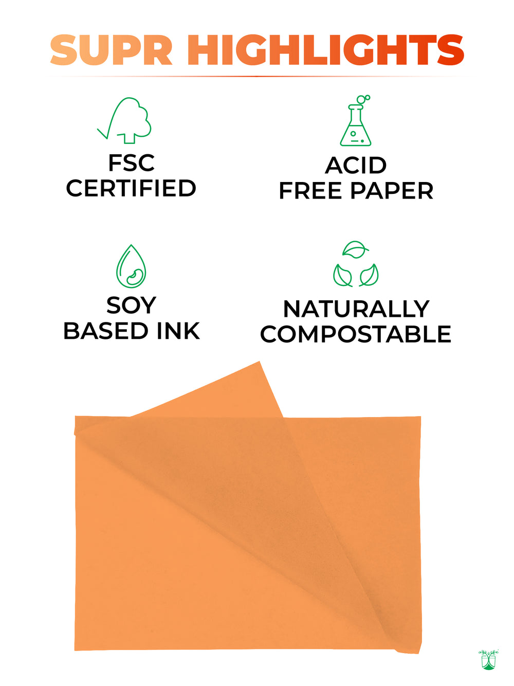 Orange Colorful Tissue Paper