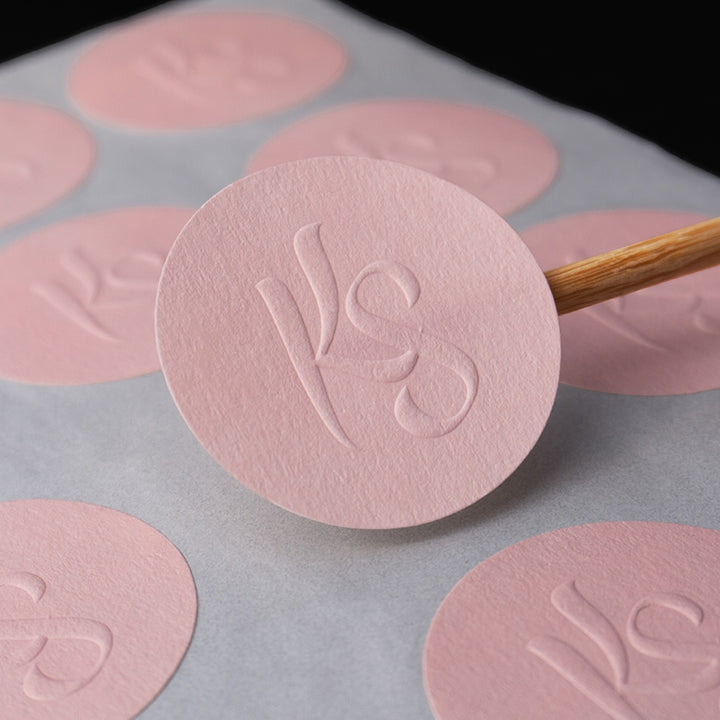Blind Custom Embossed Stickers  - Luxe Textured Paper & 3D Effect