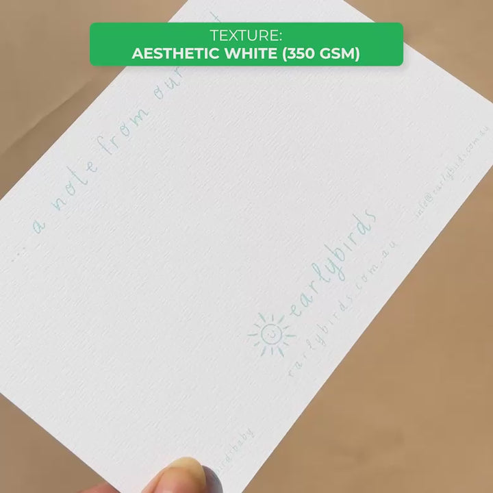 CUSTOM CARDS - ECO-FRIENDLY PREMIUM TEXTURED PAPER