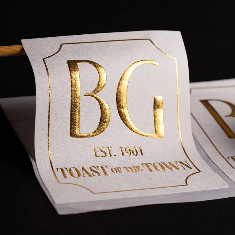 Custom embossed stickers & labels with print & foil