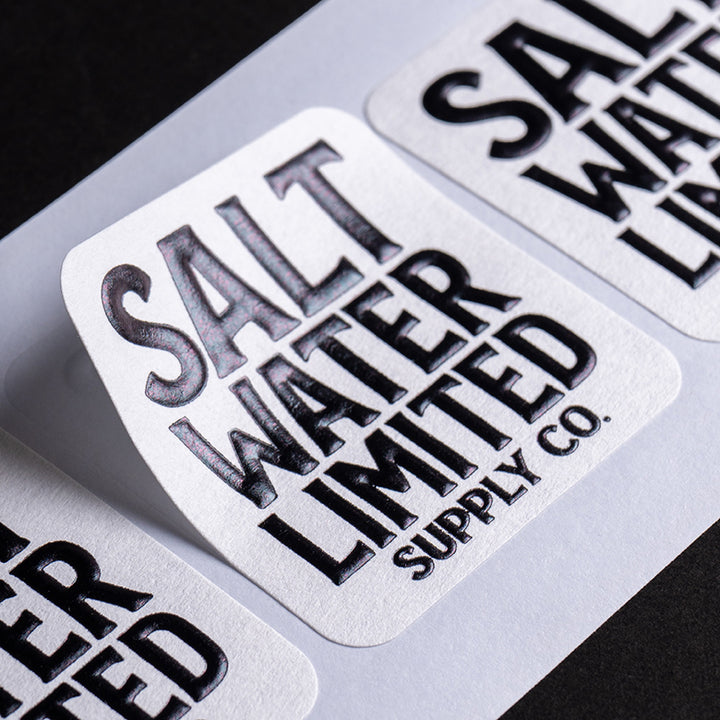 Custom embossed stickers & labels with print & foil