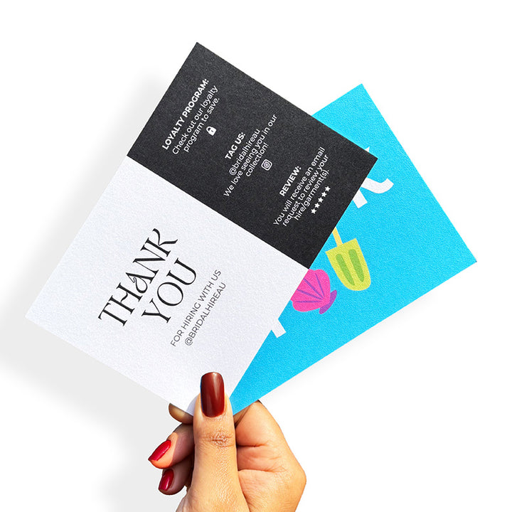 CUSTOM CARDS - ECO-FRIENDLY PREMIUM TEXTURED PAPER