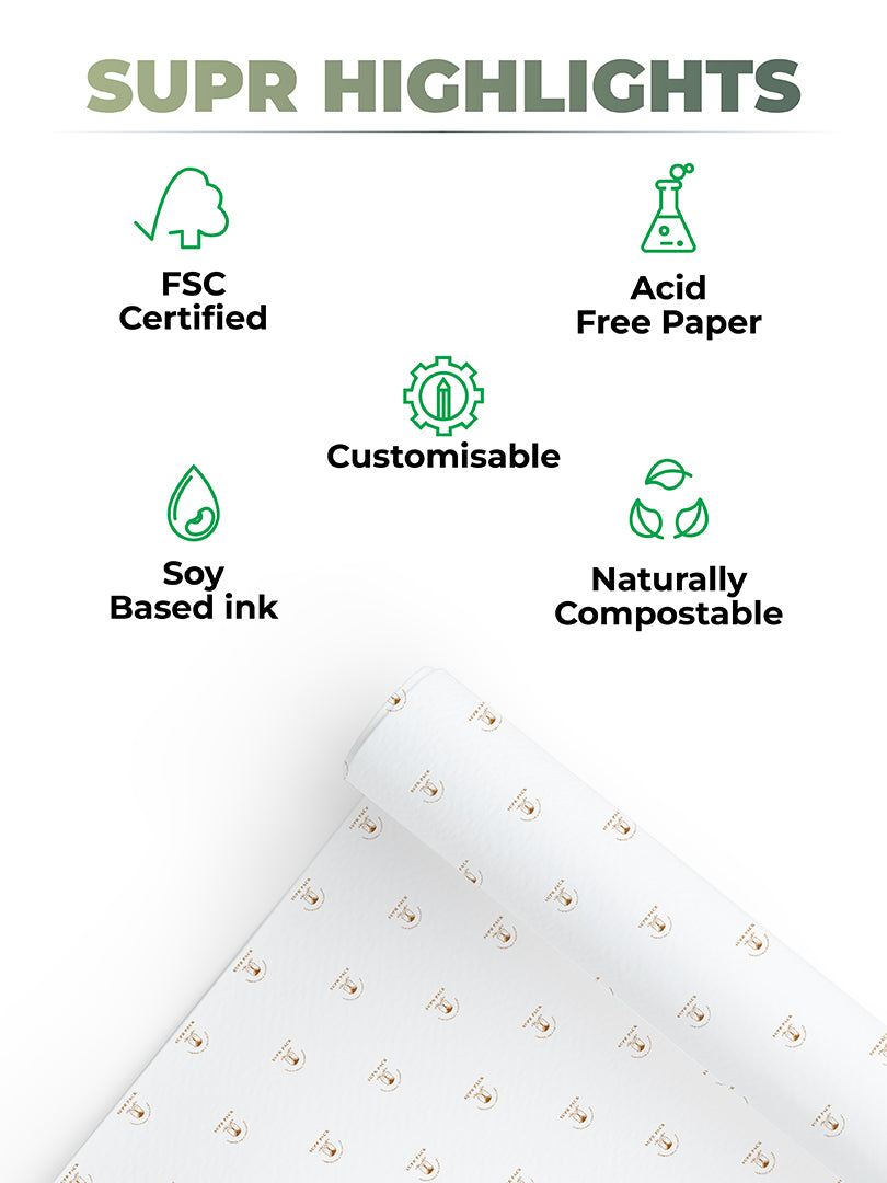 White Tissue Paper Packaging Roll