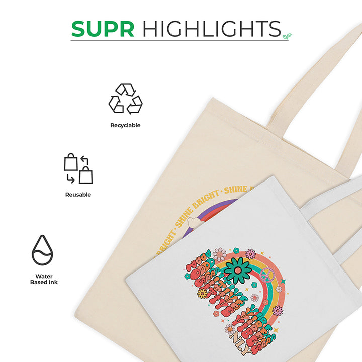 Custom Tote Bags. Washable & Reusable Tote Bag.