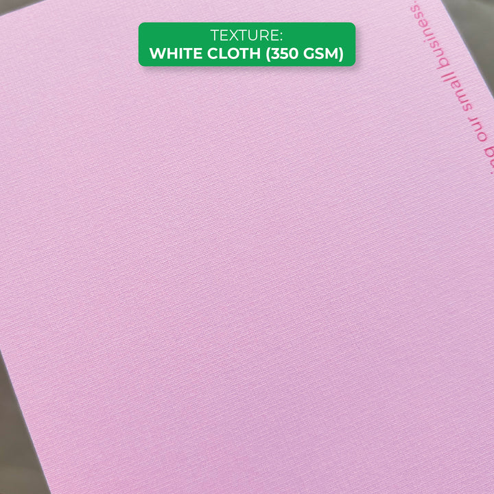 CUSTOM CARDS - ECO-FRIENDLY PREMIUM TEXTURED PAPER