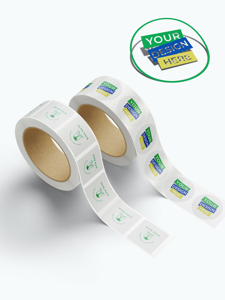Clear Stickers - Customizable, Compostable & Sustainable. MOQ: 1 Roll