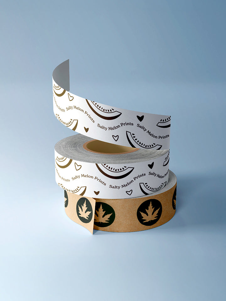 Custom Eco-friendly Water Activated Tape - MOQ 5 Rolls