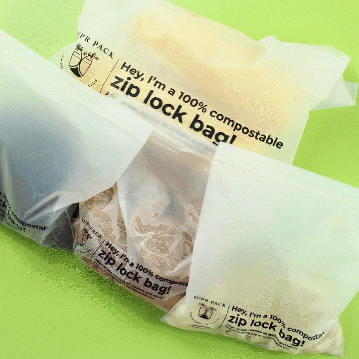 Zip Lock Bags - Fully Customisable, Compostable & Reusable.