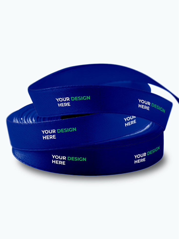 CUSTOM COMPOSTABLE RIBBON IN TWO COLORS. MOQ 2 ROLLS. W: 25mm X 100 Y