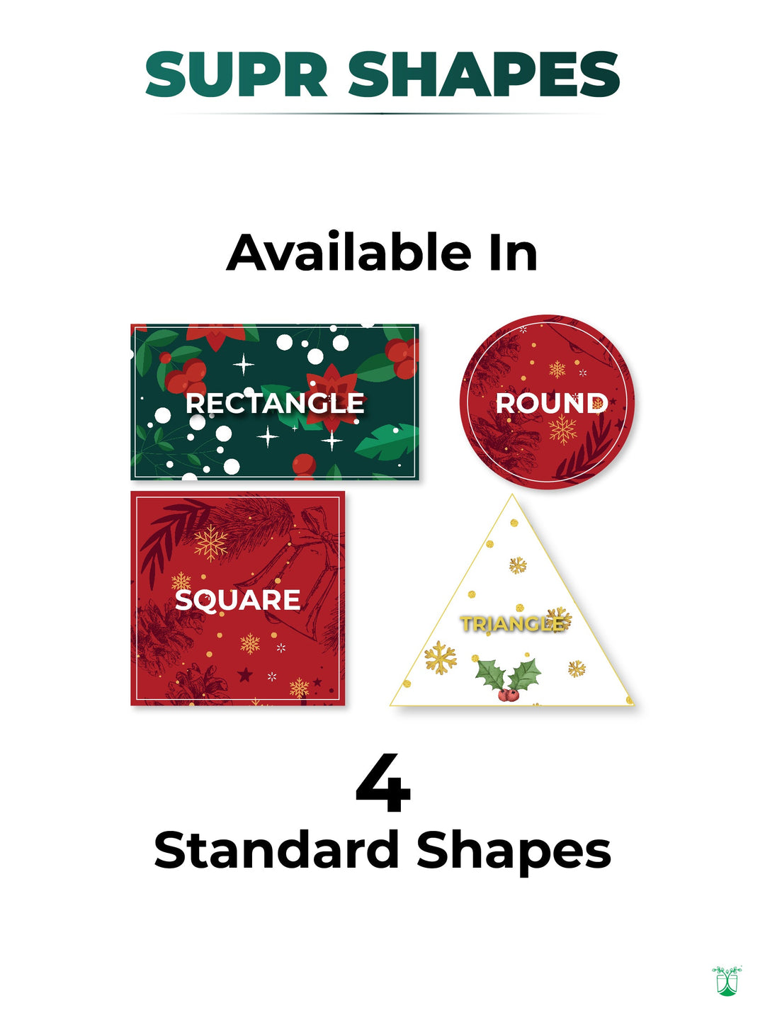 Christmas Stickers for Eco-friendly & Festive Packaging- MOQ-100 Stickers