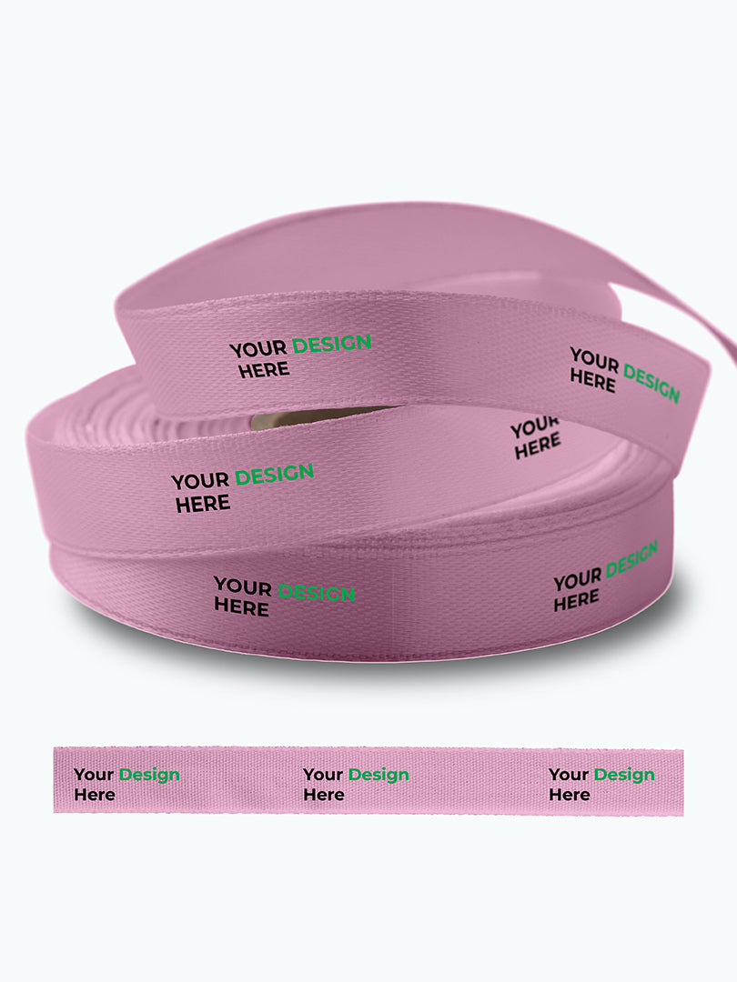 CUSTOM COMPOSTABLE RIBBON IN TWO COLORS. MOQ 2 ROLLS. W: 19mm X 100 Y
