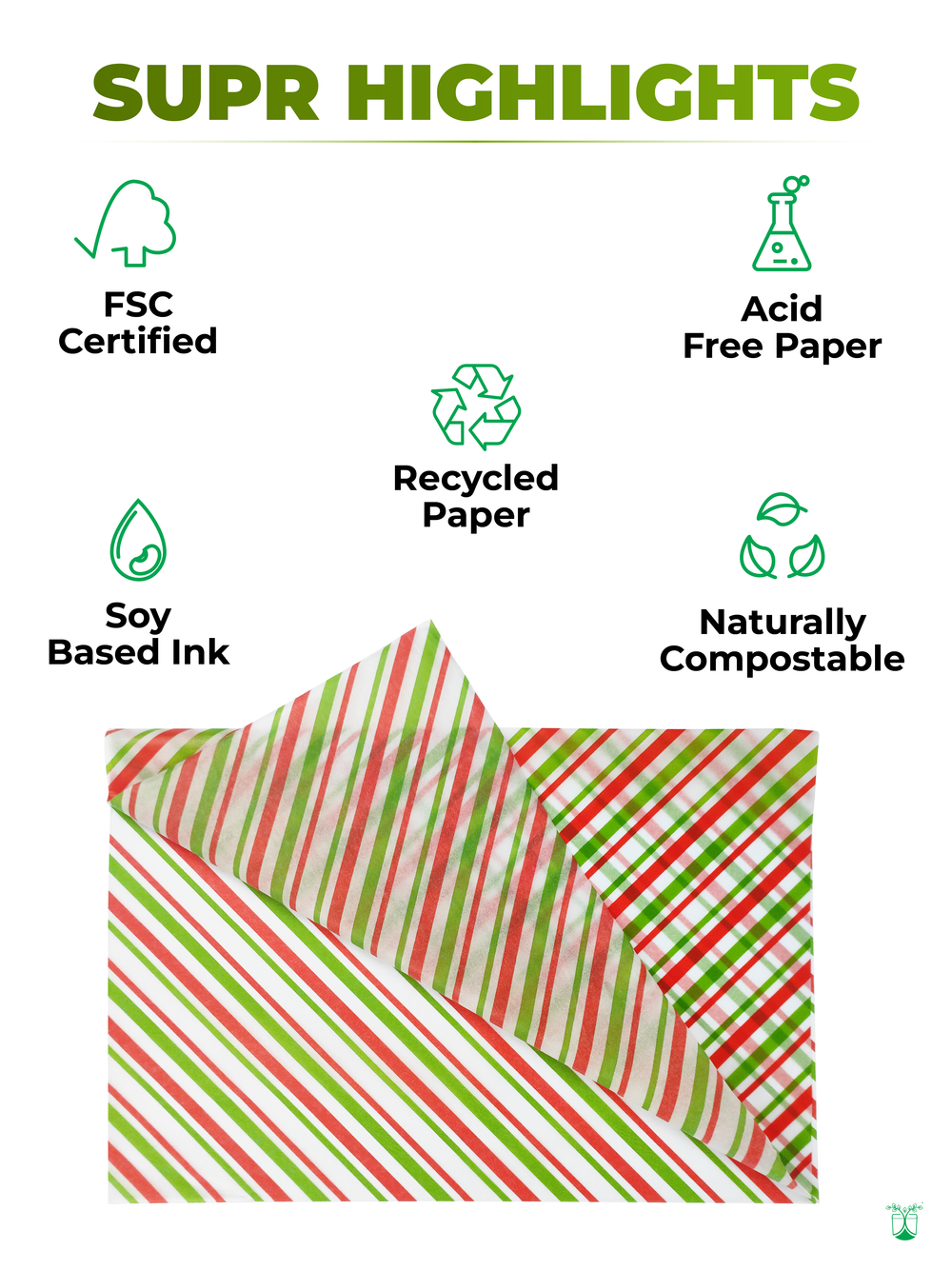 wrapping paper | tissue paper | custom wrapping paper | custom tissue paper | coloured tissue paper | tissue paper roll | design tissue paper | eco friendly tissue paper | compostable tissue paper | candy cane tissue paper