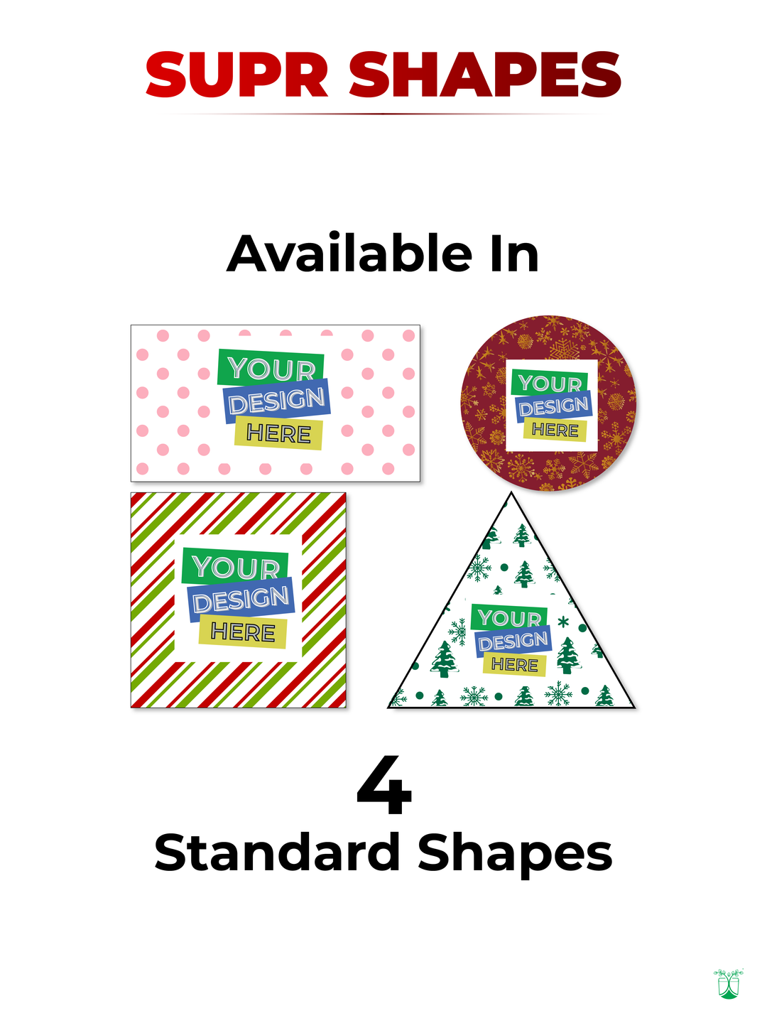 Custom Compostable Festive Stickers- From Pack of 50 Stickers