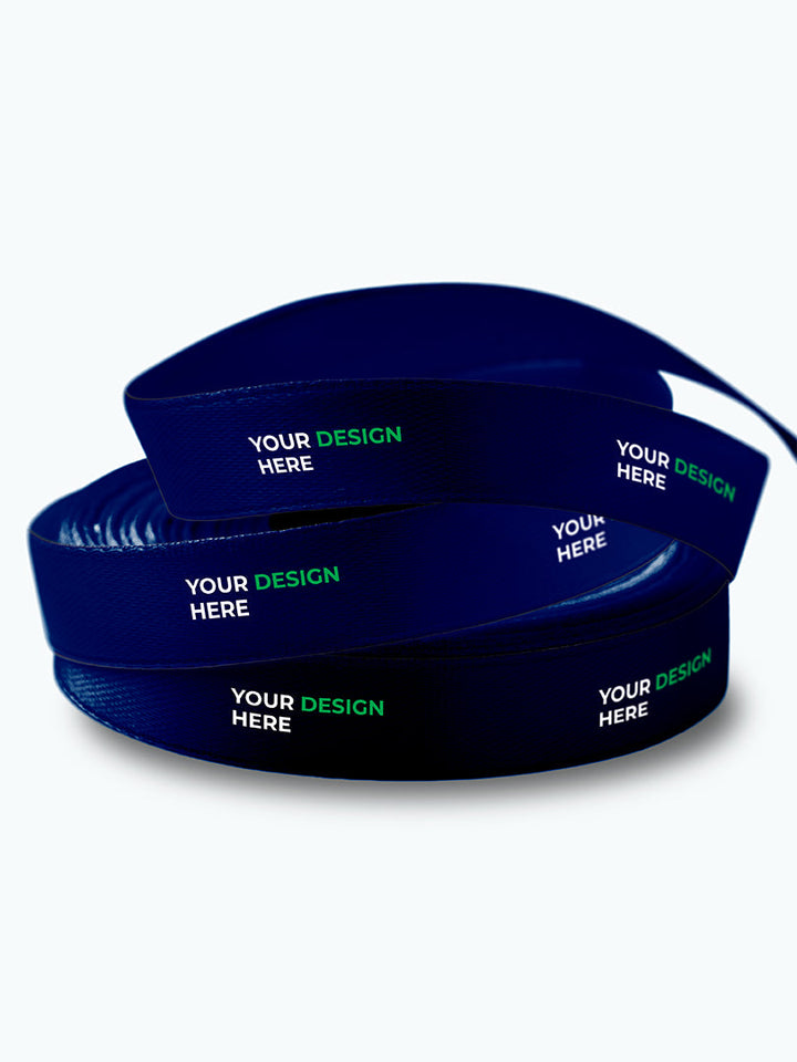 CUSTOM COMPOSTABLE RIBBON IN TWO COLORS. MOQ 2 ROLLS. W: 16mm X 100 Y