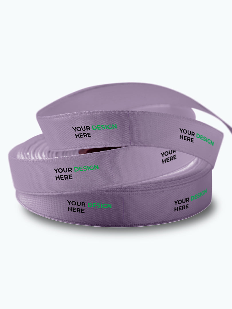 CUSTOM COMPOSTABLE RIBBON IN TWO COLORS. MOQ 2 ROLLS. W: 16mm X 100 Y