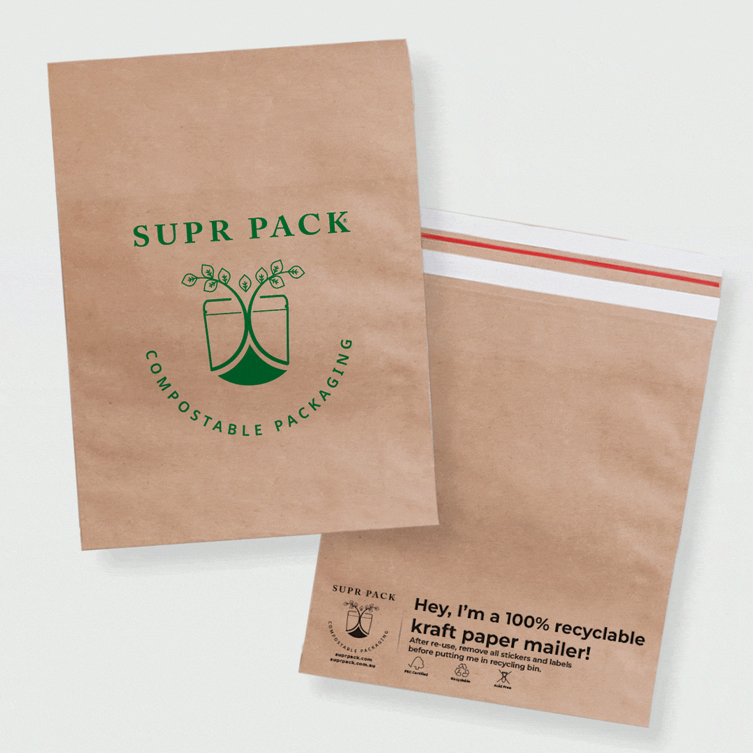 Fully Customised Kraft Paper Mailers With Your Size & Design