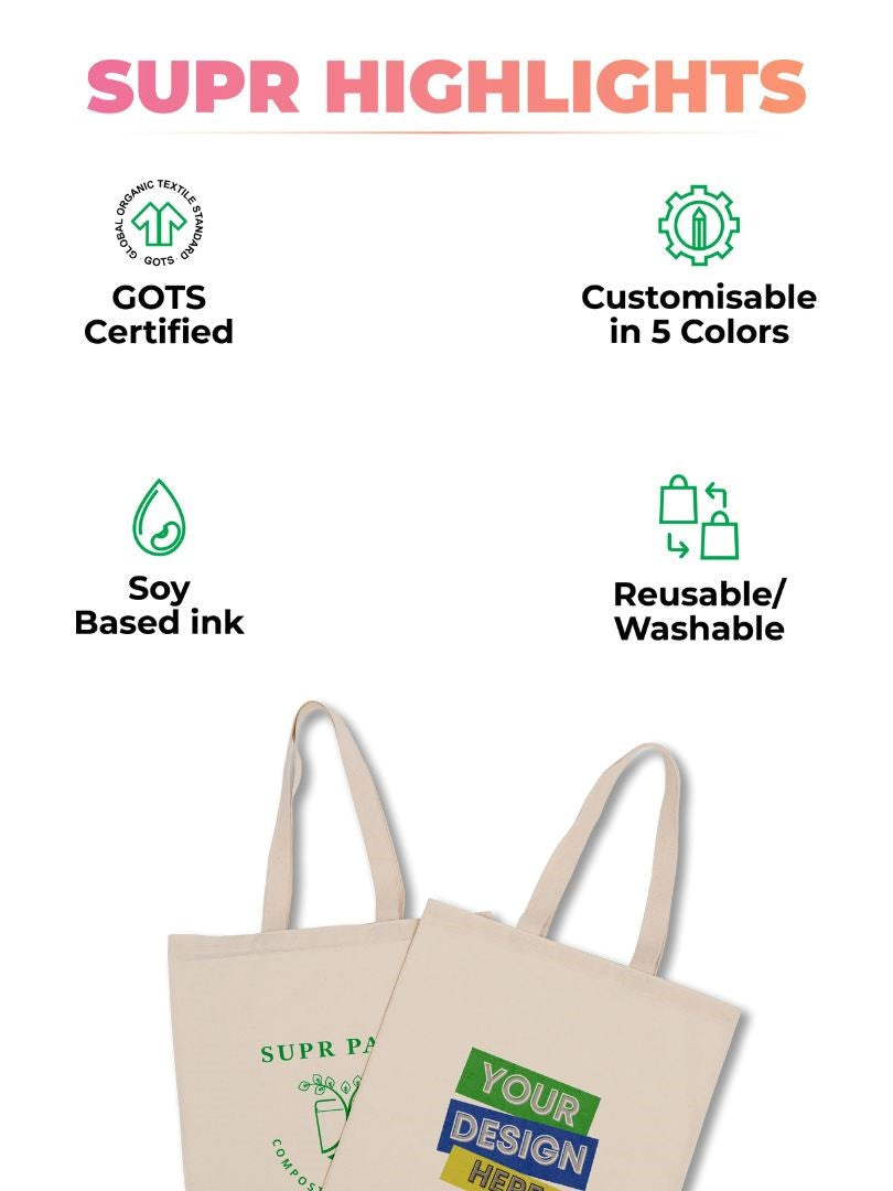 Custom sustainable tote bags Outlet